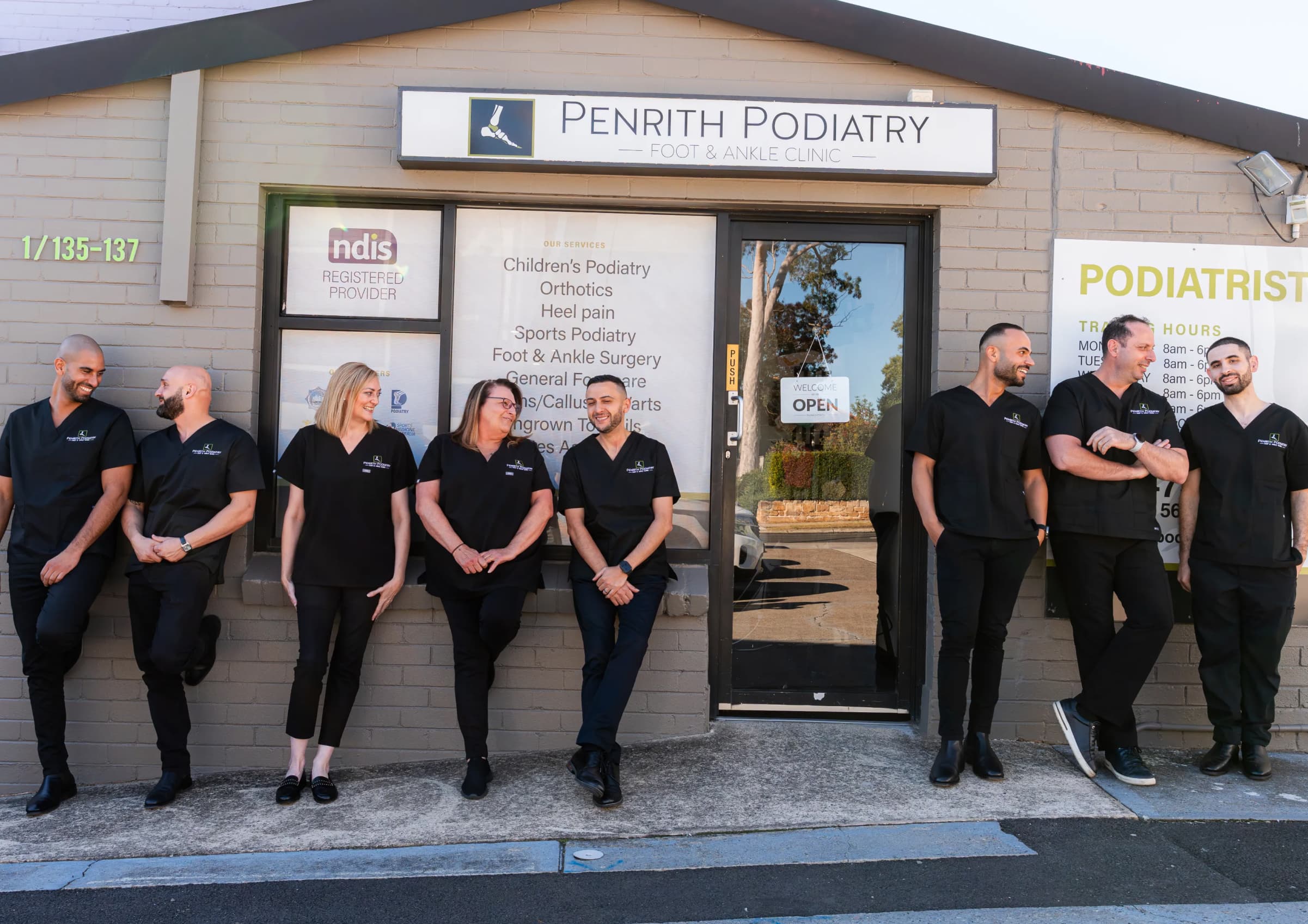 Penrith Podiatry team at the clinic shopfront